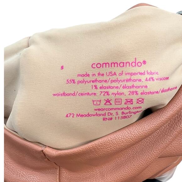 Commando Faux Leather Leggings Skinny‎ Coated Smoothing Tan Brown Size Small - Picture 9 of 9